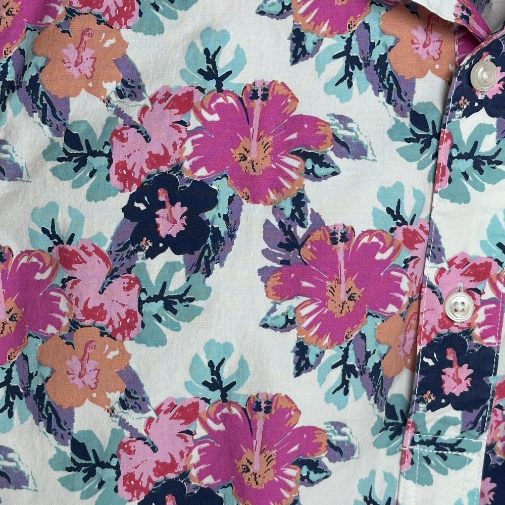 Chubbies The Wedding‎ Crasher Shirt Pink Floral Hawaiian S/S Half-button Med - Picture 4 of 11